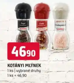 Terno Kotányi Mlýnek nabídka