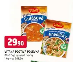 Terno Vitana Poctivá polévka nabídka