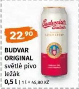Terno BUDVAR ORIGINAL světlé pivo ležák nabídka