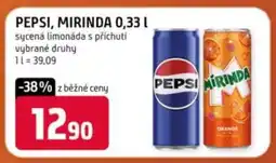 Terno Pepsi, Mirinda 0,33 l nabídka