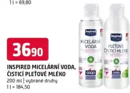 Terno INSPIRED MICELÁRNÍ VODA, ČISTICÍ PLEŤOVÉ MLÉKO nabídka