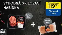 Tesco Výhodné menu Burger 4 ks + Bulka 4 ks nabídka