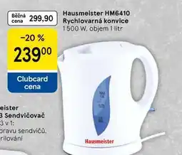 Tesco Hausmeister HM6410 Rychlovarná konvice 1500 W, objem 1 litr nabídka
