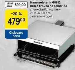 Tesco Hausmeister HM8812 Retro trouba na sendviče s funkci grilu. rozměry 25 x 26 x 11 cm nabídka