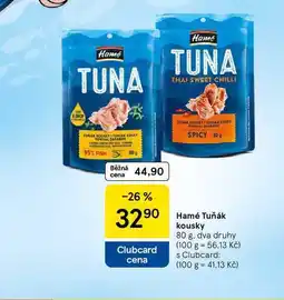 Tesco Hamé Tuňák kousky, 80 g nabídka