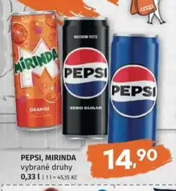 Coop hb PEPSI, MIRINDA nabídka