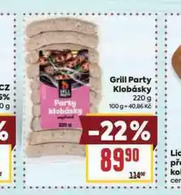 Billa Grill party klobásky nabídka
