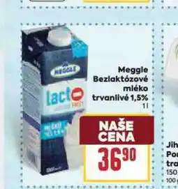 Billa Meggle bezlaktózové mléko trvanlivé 1,5% nabídka