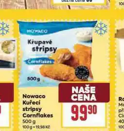 Billa Nowaco kuřecí stripsy cornflakes nabídka