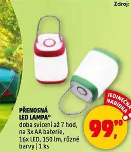 Penny Market Přenosná led lampa nabídka