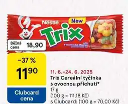 Tesco Trix Cereální tyčinka s ovocnou příchutí, 17 g nabídka