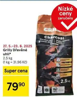 Tesco Grilly Dřevěné uhlí, 2.5 kg nabídka