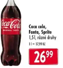 Qanto Coca-Cola Fanta, Sprite nabídka