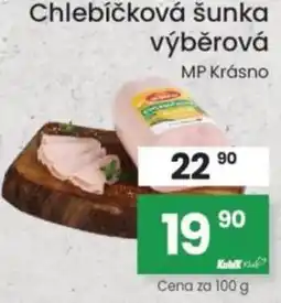 Kubík potraviny Chlebíčková šunka výběrová nabídka