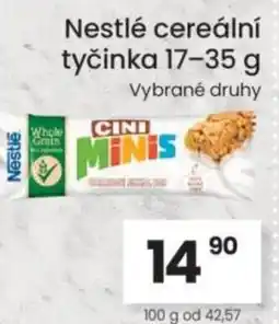 Kubík potraviny Nestlé cereální tyčinka nabídka