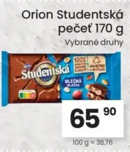 Kubík potraviny Orion Studentská pečeť nabídka