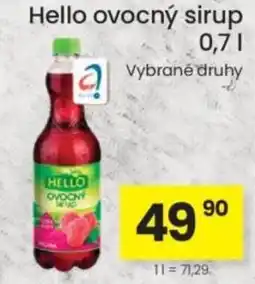 Kubík potraviny Hello ovocný sirup nabídka