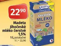 COOP TIP Madeta Jihočeské mléko čerstvé 1.5% nabídka