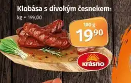 COOP TIP Klobása s divokým česnekem nabídka