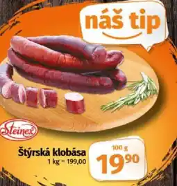 COOP TIP Štýrská klobása nabídka