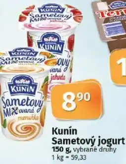 COOP TIP Kunín Sametový jogurt nabídka