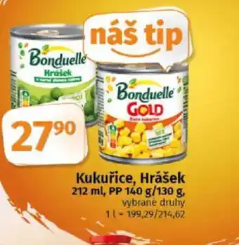 COOP TIP Bonduelle Kukuřice, Hrášek nabídka