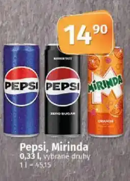 COOP TIP Pepsi, Mirinda nabídka