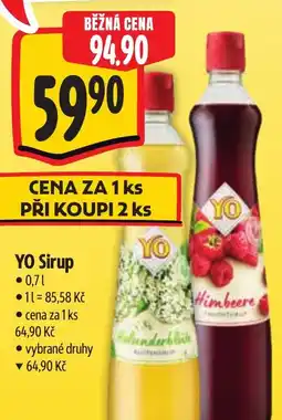 Albert YO Sirup nabídka