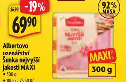 Albert Albertovo uzenářství Šunka nejvyšší jakosti MAXI nabídka