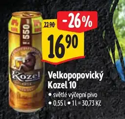Albert Velkopopovický Kozel 10 nabídka