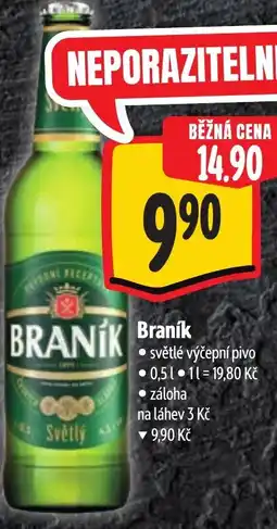 Albert Branik světlé výčepní pivo nabídka