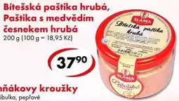 CBA Bítešská paštika hrubá, Paštika s medvědím česnekem hrubá, 200 g nabídka