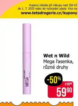 Teta Wet n Wild Mega řasenka, různé druhy nabídka