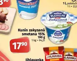 Coop Kunín zakysaná smetana 15% nabídka