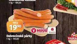 Coop Debrecínské párky nabídka