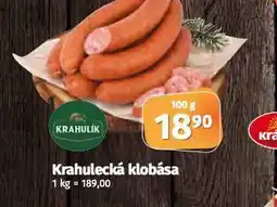 Coop Krahulecká klobása nabídka