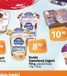 Coop Kunín smetanový jogurt nabídka