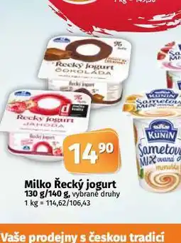 Coop Milko řecký jogurt nabídka