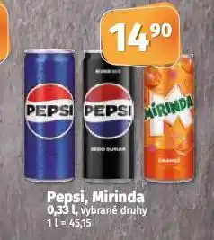 Coop Pepsi, mirinda nabídka