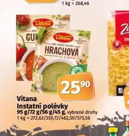 Coop Vitana instantní polévky nabídka