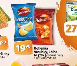Coop Bohemia vroubky, chips nabídka