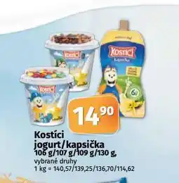 Coop Kostíci jogurt / kaspsičky nabídka