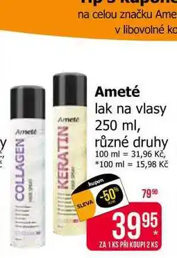 Teta Ameté lak na vlasy 250 ml, různé druhy nabídka