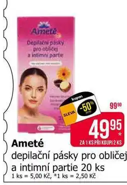 Teta Ameté Depilační pásky pro obličej intimni partie nabídka