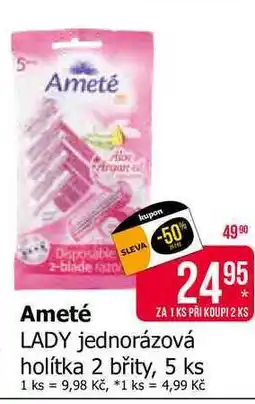Teta Ameté jednorázová holítka 2 břity, 5 ks nabídka