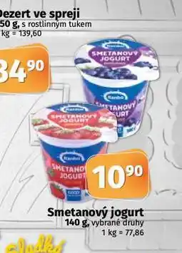 Coop Smetanový jogurt nabídka