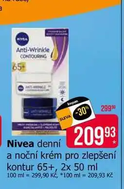 Teta Nivea denní a noční krém pro zlepšení kontur 65+, 2x 50 ml nabídka