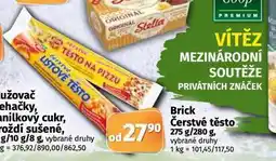 Coop Brick čerstvé těsto nabídka
