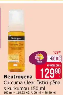 Teta Neutrogena Curcuma Clear čisticí pěna s kurkumou 150 ml nabídka