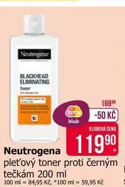Teta Neutrogena pleťový toner proti černým tečkám 200 ml nabídka